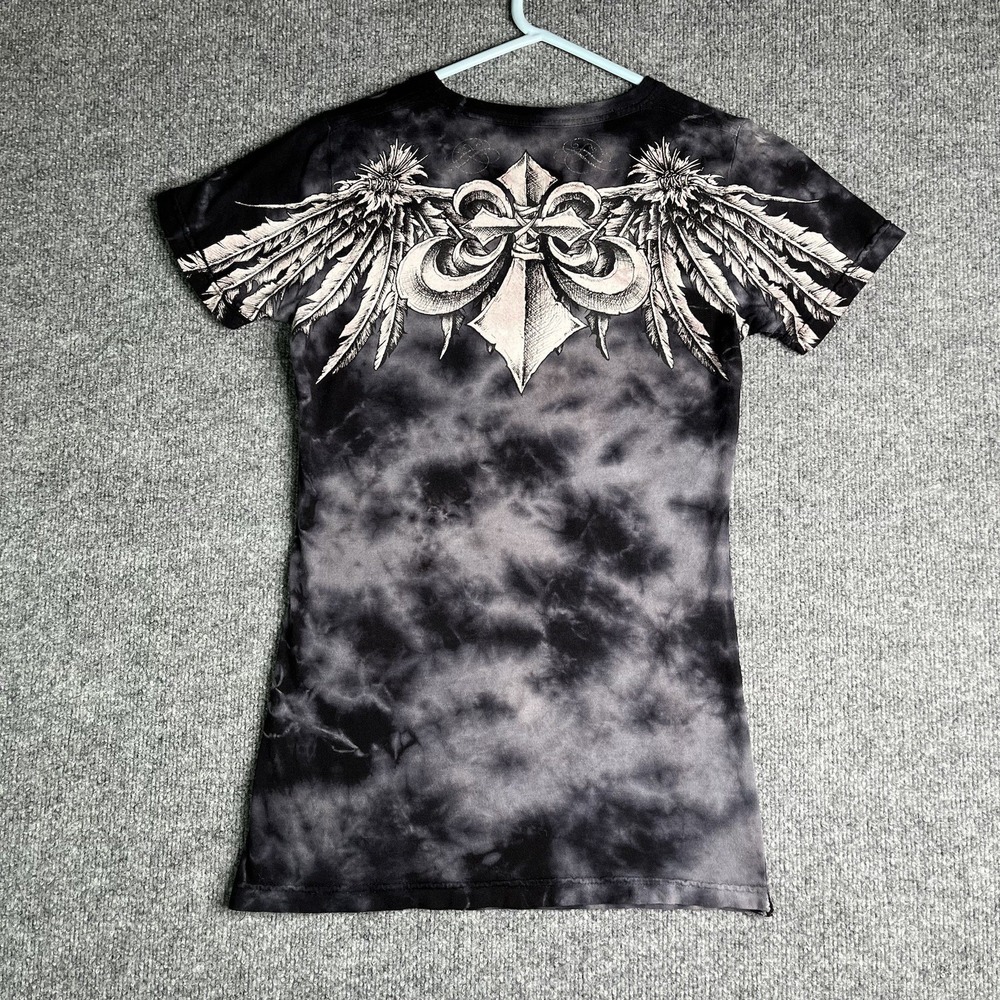 Affliction Live Fast T-shirt Women's L Grunge Y2K Vintage Los Angeles